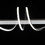 Люстра линейная черного цвета с волнообразным металлическим элементом Luke Lampco Tracer Lamp варинант исполнения - 6 | Loft Concept в Брянске