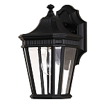 Настенный фонарь черного цвета с прозрачными стеклянным плафоном Feiss варинант исполнения - 6 | Loft Concept в Брянске