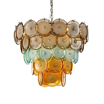 Люстра конусовидная с каскадом из разноцветных круглых подвесов Key Lustar варинант исполнения - 2 | Loft Concept в Брянске