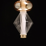 Подвесной светильник с вертикальной композицией из прозрачных и янтарных стеклянных шаров и ромбов Gabriel Scott Luna варинант исполнения - 18 | Loft Concept в Брянске