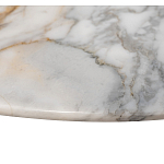 Столик журнальный с круглой мраморной столешницей на трех опорах Marble Stone Drawing варинант исполнения - 4 | Loft Concept в Брянске