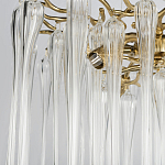 Люстра подвесная круглая в виде ветвей деревьев бронзового цвета с прозрачными подвесками-каплями Droplet Chandelier варинант исполнения - 5 | Loft Concept в Брянске