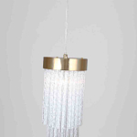 Подвесной светильник с прозрачными стеклянными подвесками и металлическим основанием Nembus варинант исполнения - 2 | Loft Concept в Брянске