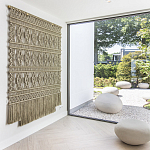 Панно на стену плетеное Макраме бежевый цвет  варинант исполнения - 6 | Loft Concept в Брянске