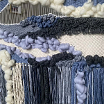 Современное ткачество гобелен в синих оттенках Blue Undine II варинант исполнения - 3 | Loft Concept в Брянске