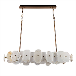 Подвесной светильник с фигурными элементами из белого алебастра Cryptocrystalline Stone варинант исполнения - 3 | Loft Concept в Брянске