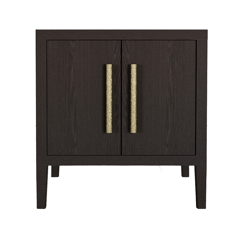 Тумбочка Primo с дверцами шпон темный орех Темный дуб Золотой в Брянске | Loft Concept 