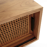 ТВ-тумба из дуба и плетеного ротанга Wicker Chasey TV Stand варинант исполнения - 3 | Loft Concept в Брянске