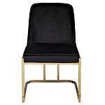 Стул обеденный велюровый черный с золотым каркасом Nobility варинант исполнения - 1 | Loft Concept в Брянске
