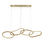 Люстра подвесная с 4-мя асимметричными кольцами золотого цвета Ring Horizontal варинант исполнения - 1 | Loft Concept в Брянске