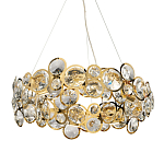 Люстра подвесная из золотых колец 57 см Golden Circles варинант исполнения - 1 | Loft Concept в Брянске