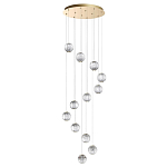 Люстра каскадная с прозрачными шарообразными плафонами Crystal Globule варинант исполнения - 6 | Loft Concept в Брянске