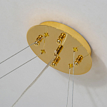 Люстра подвесная с золотистыми ветками и стеклянными подвесками в виде листьев Длина 130 см FAIRYTREE Light варинант исполнения - 2 | Loft Concept в Брянске