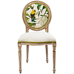 Стул бежевый из натурального бука с изображением птиц и цветов Blooming Birds варинант исполнения - 1 | Loft Concept в Брянске