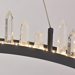 Люстра с двумя кольцами черного цвета с хрустальными элементами QUARTZ CRYSTAL варинант исполнения - 9 | Loft Concept в Брянске