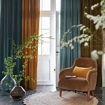 Кресло велюровое горчичного цвета Diaspro Mustard Armchair варинант исполнения - 6 | Loft Concept в Брянске