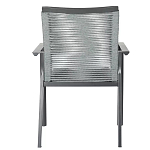 Стул темно-серый с высокой плетеной спинкой и сиденьем Braided Strength варинант исполнения - 4 | Loft Concept в Брянске