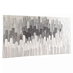 Панно декоративное с ручной росписью Gray Strokes варинант исполнения - 3 | Loft Concept в Брянске
