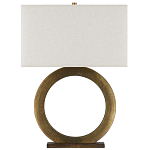 Настольная лампа с корпусом в форме кольца и прямоугольным абажуром French Ring варинант исполнения - 5 | Loft Concept в Брянске
