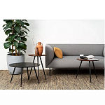 Кофейный столик с круглой столешницей на 3-х черных ножках Laconic Stylish Design варинант исполнения - 2 | Loft Concept в Брянске