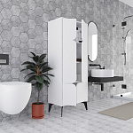 Комод белый с 4-мя дверцами на металлических ножках SPARK MULTIPURPOSE CABINET WHITE варинант исполнения - 5 | Loft Concept в Брянске