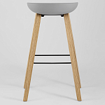 Барный стул на ножках из натурального дерева Boras Grey варинант исполнения - 4 | Loft Concept в Брянске