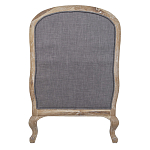 Кресло с пуфом с мягкой обивкой из льна Edward Armchair grey варинант исполнения - 3 | Loft Concept в Брянске