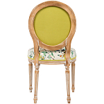 Стул из массива бука бежевый с изображением птиц и цветов Beige Green Chinoiserie Peach Garden Chair варинант исполнения - 2 | Loft Concept в Брянске