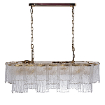 Люстра подвесная прямоугольная из рифленого стекла Fluted Glass Chandelier варинант исполнения - 2 | Loft Concept в Брянске