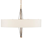 Люстра круглая с белым тканевым абажуром  White Light Diffuser варинант исполнения - 1 | Loft Concept в Брянске