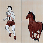 Дизайнерская плитка Конь бегун варинант исполнения - 1 | Loft Concept в Брянске