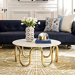 Дизайнерский журнальный столик чёрный с круглой столешницей Arycy варинант исполнения - 3 | Loft Concept в Брянске