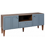 ТВ-тумба серая из массива бука с 2-мя дверками и ящиком Wenge Light варинант исполнения - 1 | Loft Concept в Брянске