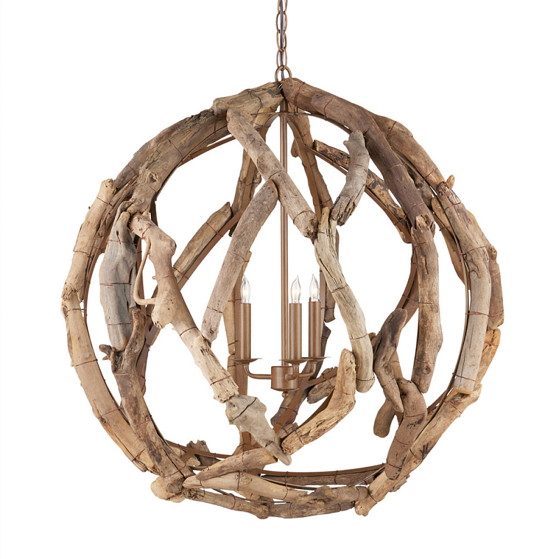 Люстра круглая в виде веток деревьев Natural Driftwood Бежевый Люстра круглая в виде веток деревьев Natural Driftwood Бежевый в Брянске | Loft Concept