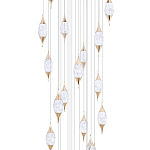 Большая каскадная люстра с хрустальными подвесками Esme Drops Crystal Brass Cascade Chandelier 25 варинант исполнения - 3 | Loft Concept в Брянске
