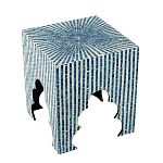 Приставной столик с инкрустацией раковинами устриц Bone Inlay варинант исполнения - 1 | Loft Concept в Брянске