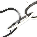 Люстра подвесная  5-ю асимметричными кольцами черного цвета Ring Horizontal варинант исполнения - 2 | Loft Concept в Брянске