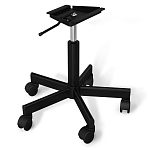 Стул с мягкой розовой обивкой из велюра и подъемно-поворотным механизмом на черных колесиках Harper Pink варинант исполнения - 4 | Loft Concept в Брянске