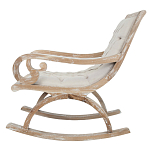 Кресло-качалка с мягкой обивкой из льна Ella Armchair beige варинант исполнения - 2 | Loft Concept в Брянске