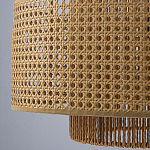 Подвесной светильник с абажуром из плтеного бамбука Light Inside the Cell варинант исполнения - 8 | Loft Concept в Брянске