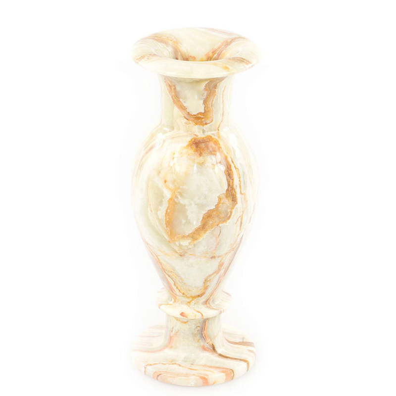 Ваза настольная из натурального оникса Stone Vase Бежевый Бронзовый Ваза настольная из натурального оникса Stone Vase Бежевый Бронзовый в Брянске | Loft Concept