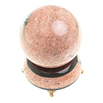 Шар декоративный на подставке из натуральных камней Змеевик и Мрамор Розовый Natural Stone Spheres 10.5 см варинант исполнения - 1 | Loft Concept в Брянске