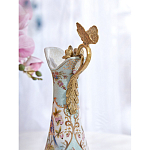 Кувшин с цветочным рисунком и бронзовой ручкой Blue Garden варинант исполнения - 5 | Loft Concept в Брянске