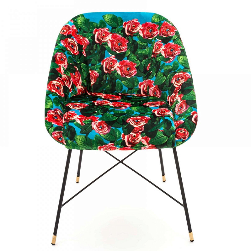 Кресло Seletti Padded Chair Roses Мульти Черный Кресло Seletti Padded Chair Roses Мульти Черный в Брянске | Loft Concept