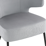 Современное мягкое кресло на металлических ножках Rakush Grey варинант исполнения - 6 | Loft Concept в Брянске