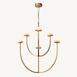 Люстрас 6-ю мраморными плафонами в форме купола Light Warm Light варинант исполнения - 4 | Loft Concept в Брянске