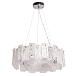 Люстра круглая с подвесными прямоугольными пластинами из стекла Glacier Panels варинант исполнения - 2 | Loft Concept в Брянске