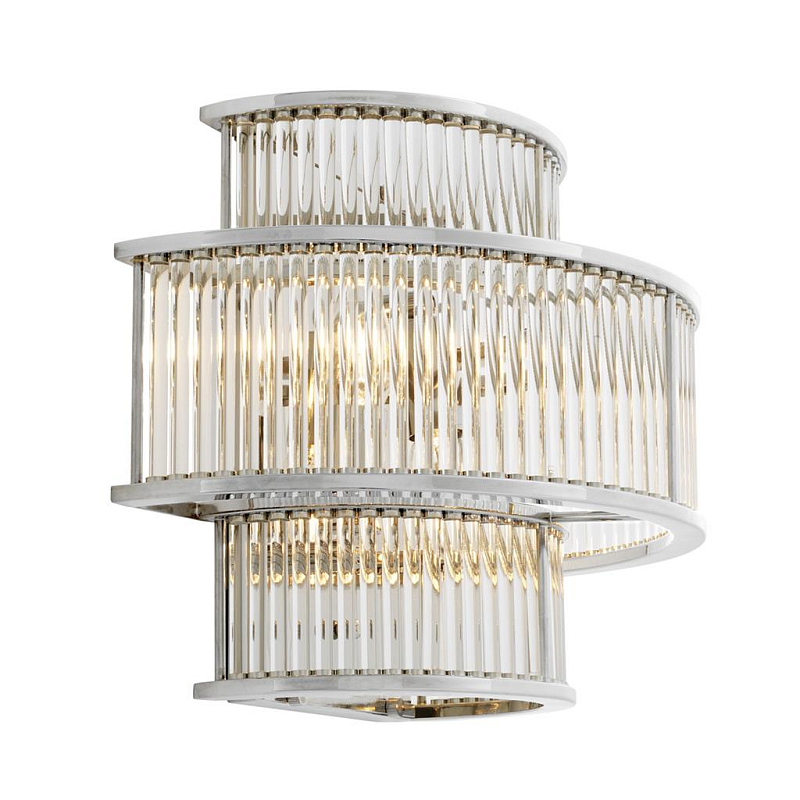 Бра Wall Lamp Mancini Nickel Никель Прозрачное Стекло Бра Wall Lamp Mancini Nickel Никель Прозрачное Стекло в Брянске | Loft Concept