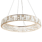 Кольцевая люстра с декором из мрамора и хрусталя Dione Ring Marble Crystal Chandelier варинант исполнения - 1 | Loft Concept в Брянске