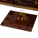 Настольный письменный набор с часами и визитницами из природного камня обсидиана Royal Present варинант исполнения - 2 | Loft Concept в Брянске